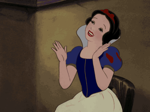 Snow White happy dancing singing Disney gif