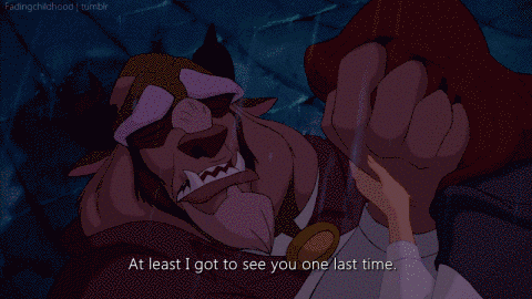 Beauty and the Beast dying Disney gif