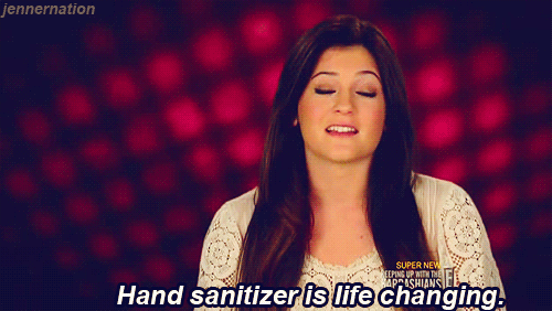 hand sanitizer is life changing gif