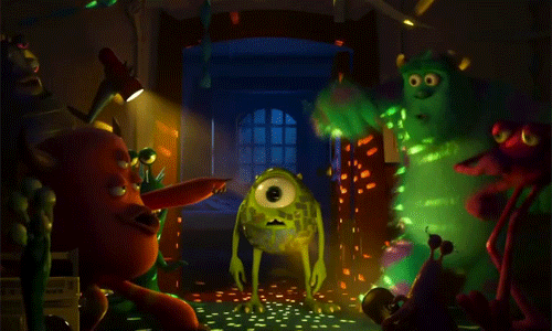 monsters inc party disney gif